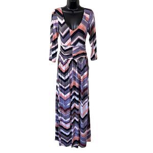 Anthropologie Maeve Novella Chevron Maxi Dress.